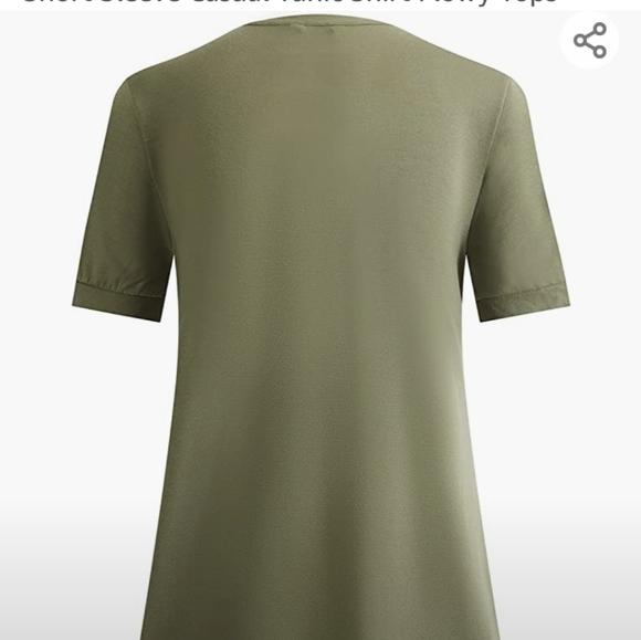 Women's Zip Up V Neck Short Sleeve Casual Tunic Shirt Flo - Picture 7 of 11